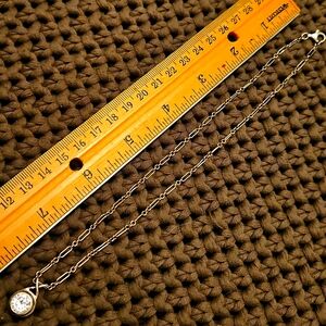 Silpada .925 Sterling Silver Necklace with Silver Cubic Zirconia Pendant